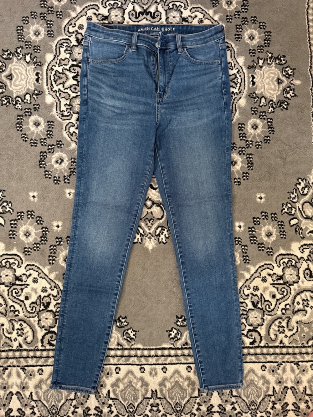American Eagle Outfitters Blue Skinny Jeans - Classic Stretch Denim 12 long